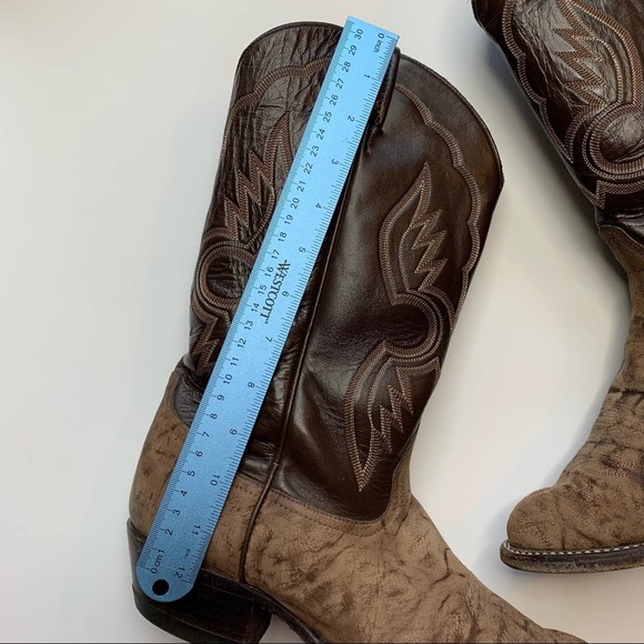 TONY LAMA Brown Leather Cowboy Boots Embroidered Western Style Women’s Size 8 - Picture 8 of 9